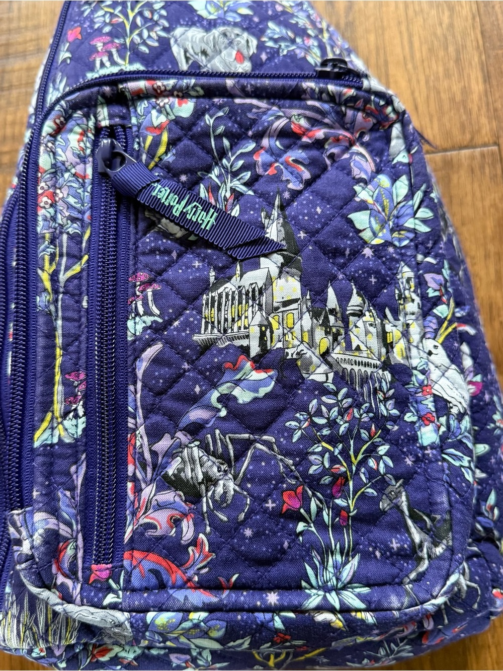 Harry Potter Vera Bradley Sling Backpack Magical Creatures Print Adjustable - Picture 9 of 14